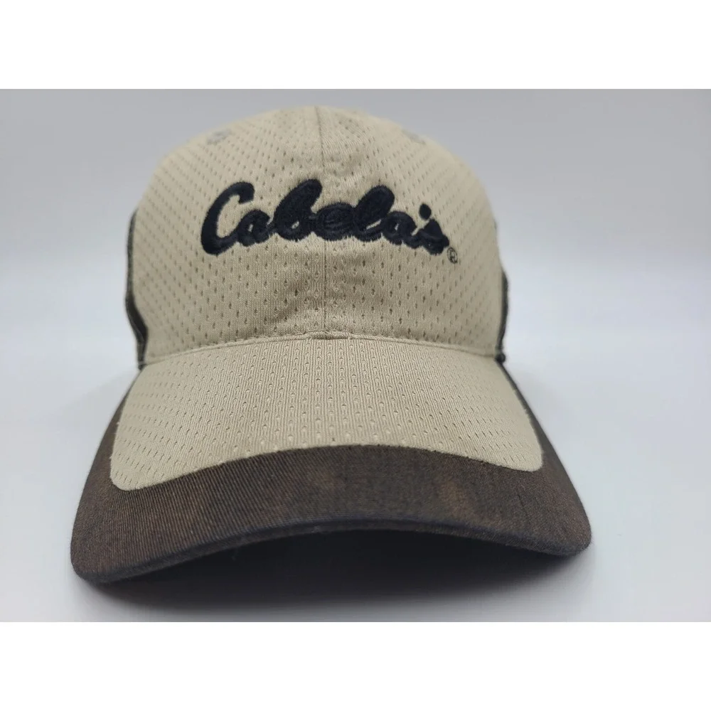 Cabelas Adjustable Hat Cap Hunt Fish Baseball Outdoors Dad Men Women Beige Black
